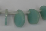 CAM635 Top-drilled 18*22mm leaf Chinese amazonite gemstone beads