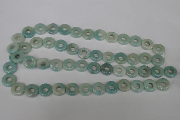 CAM636 15.5 inches 14mm donut Chinese amazonite gemstone beads