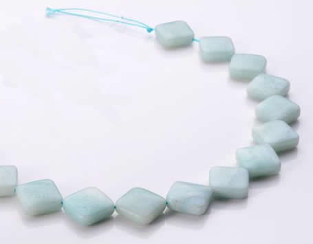 CAM71 6*16*16mm rhombic natural amazonite beads Wholesale