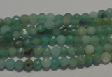 CAM810 15.5 inches 4mm faceted round Brazilian amazonite beads