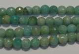 CAM811 15.5 inches 6mm faceted round Brazilian amazonite beads