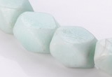 CAM85 faceted pebble 13*16mm natural amazonite beads wholesale