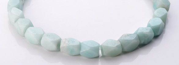 CAM85 faceted pebble 13*16mm natural amazonite beads wholesale