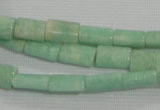 CAM854 15.5 inches 8*12mm flat tube natural Russian amazonite beads