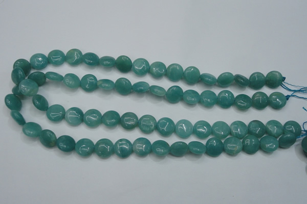 CAM915 15.5 inches 12mm flat round amazonite gemstone beads wholesale