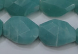 CAM968 15.5 inches 18*25mm twisted & faceted freefrom amazonite beads