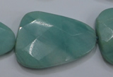 CAM970 15.5 inches 30*40mm faceted freefrom amazonite gemstone beads