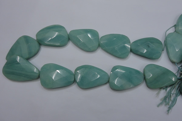 CAM970 15.5 inches 30*40mm faceted freefrom amazonite gemstone beads