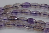 CAN18 15.5 inches 6*10mm faceted rice natural ametrine beads