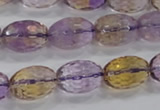 CAN20 15.5 inches 10*14mm faceted rice natural ametrine beads