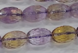 CAN21 15.5 inches 13*18mm faceted rice natural ametrine beads