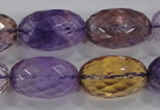 CAN22 15.5 inches 15*25mm faceted rice natural ametrine beads