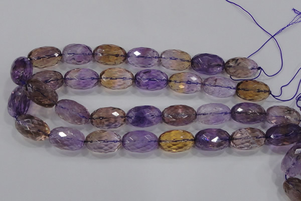 CAN22 15.5 inches 15*25mm faceted rice natural ametrine beads