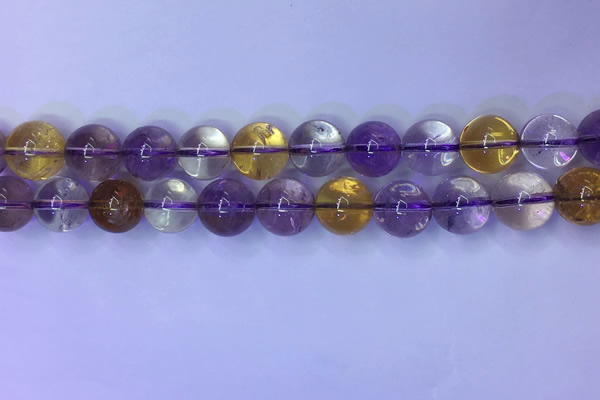 CAN223 15.5 inches 12mm round ametrine gemstone beads wholesale