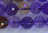 CAN225 15.5 inches 7mm faceted round ametrine beads wholesale