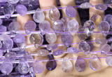 CAN239 Top drilled 10*14mm faceted briolette ametrine beads