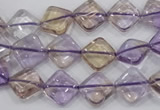 CAN35 15.5 inches 10*10mm diamond natural ametrine gemstone beads