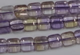 CAN36 15.5 inches 10*10mm square natural ametrine gemstone beads