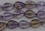 CAN38 15.5 inches 10*14mm flat teardrop natural ametrine beads