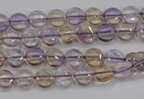 CAN40 15.5 inches 10mm flat round natural ametrine gemstone beads