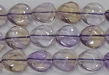 CAN52 15.5 inches 14mm twisted coin natural ametrine gemstone beads