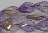 CAN53 15.5 inches 12*16mm twisted oval natural ametrine beads