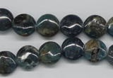 CAP08 15.5 inches 12mm flat round apatite gemstone beads wholesale