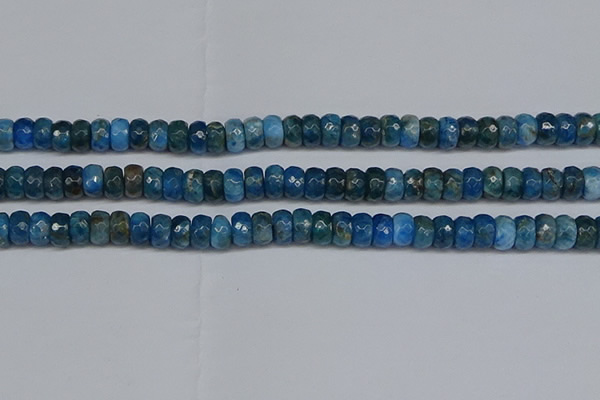 CAP529 15.5 inches 4*7mm faceted rondelle apatite gemstone beads