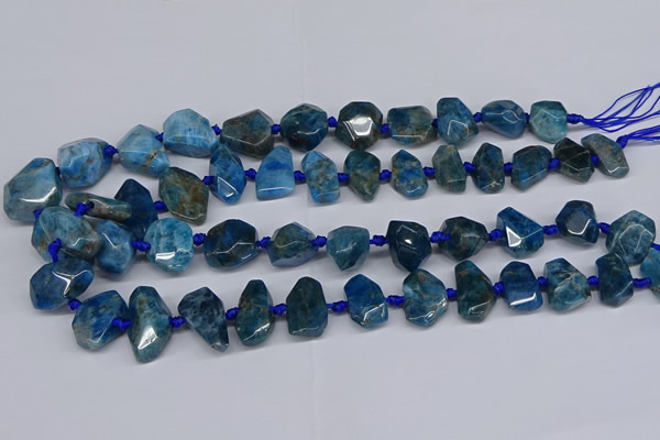 CAP535 15.5 inches 10*18mm - 16*30mm faceted freeform apatite beads