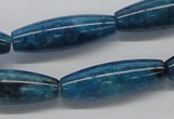 CAP59 15.5 inches 10*30mm rice dyed apatite gemstone beads wholesale