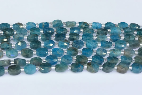 CAP700 15.5 inches 6*8mm faceted oval apatite beads