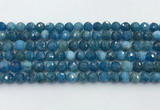 CAP706 15.5 inches 8mm faceted round apatite gemstone beads wholesale