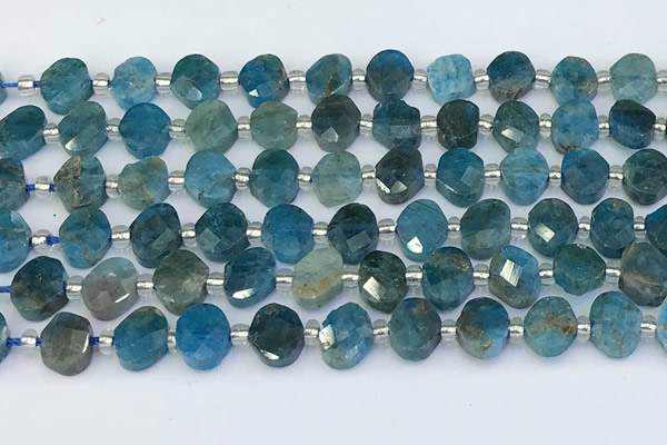 CAP710 15.5 inches 6*8mm faceted oval apatite gemstone beads