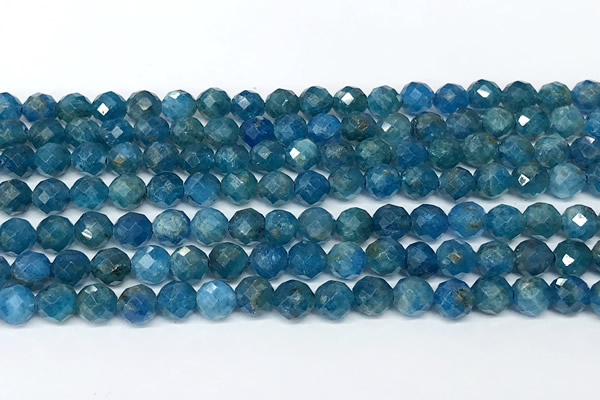 CAP741 15 inches 6mm faceted round apatite beads