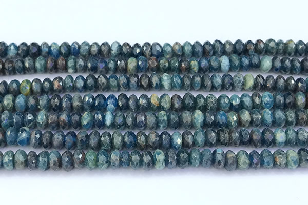 CAP745 15 inches 4*6mm faceted rondelle apatite beads