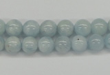 CAQ108 15.5 inches 6mm round A grade natural aquamarine beads