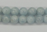 CAQ109 15.5 inches 8mm round A grade natural aquamarine beads