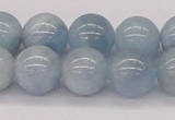 CAQ119 15.5 inches 14mm round AA grade natural aquamarine beads