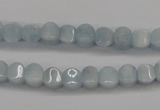 CAQ133 15.5 inches 6*6mm lantern natural aquamarine beads