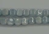 CAQ134 15.5 inches 7*7mm lantern natural aquamarine beads