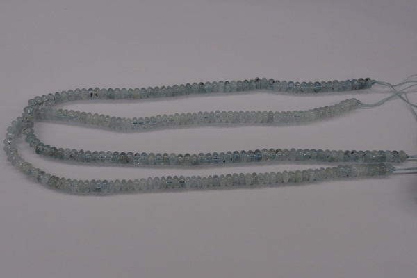 CAQ135 15.5 inches 4*6mm rondelle natural aquamarine beads