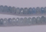 CAQ139 15.5 inches 5*8mm faceted rondelle natural aquamarine beads