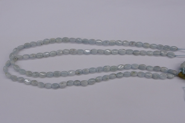 CAQ141 15.5 inches 6*8mm oval natural aquamarine beads wholesale