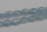 CAQ142 15.5 inches 8*10mm oval natural aquamarine beads wholesale