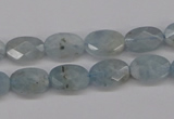 CAQ146 15.5 inches 8*12mm faceted oval natural aquamarine beads