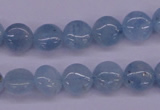 CAQ157 15.5 inches 10mm flat round natural aquamarine beads