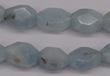 CAQ159 15.5 inches 12*16mm octagonal natural aquamarine beads