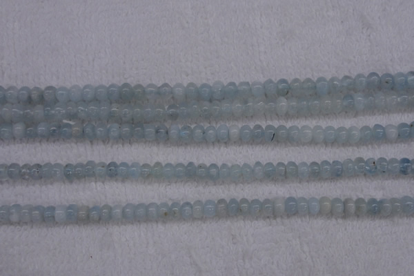 CAQ161 15.5 inches 3*4mm rondelle natural aquamarine beads