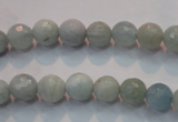 CAQ221 15 inches 5mm faceted round aquamarine beads wholesale