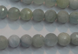 CAQ223 15 inches 8mm faceted round aquamarine beads wholesale